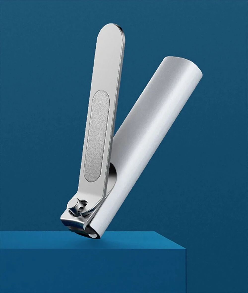(image for) XIAOMI Mijia Portable Anti-Splash Nail Clipper 420 Stainless Steel Sharp Portable Pedicure Trimmer Nails File with Storage Tray